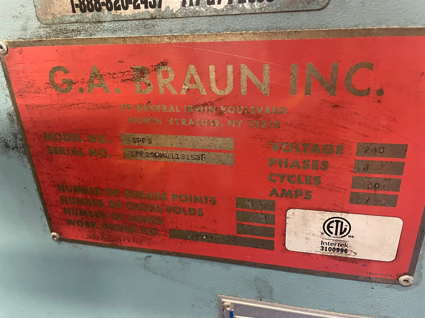 G.A. Braun Small Piece Folder Triple Sort