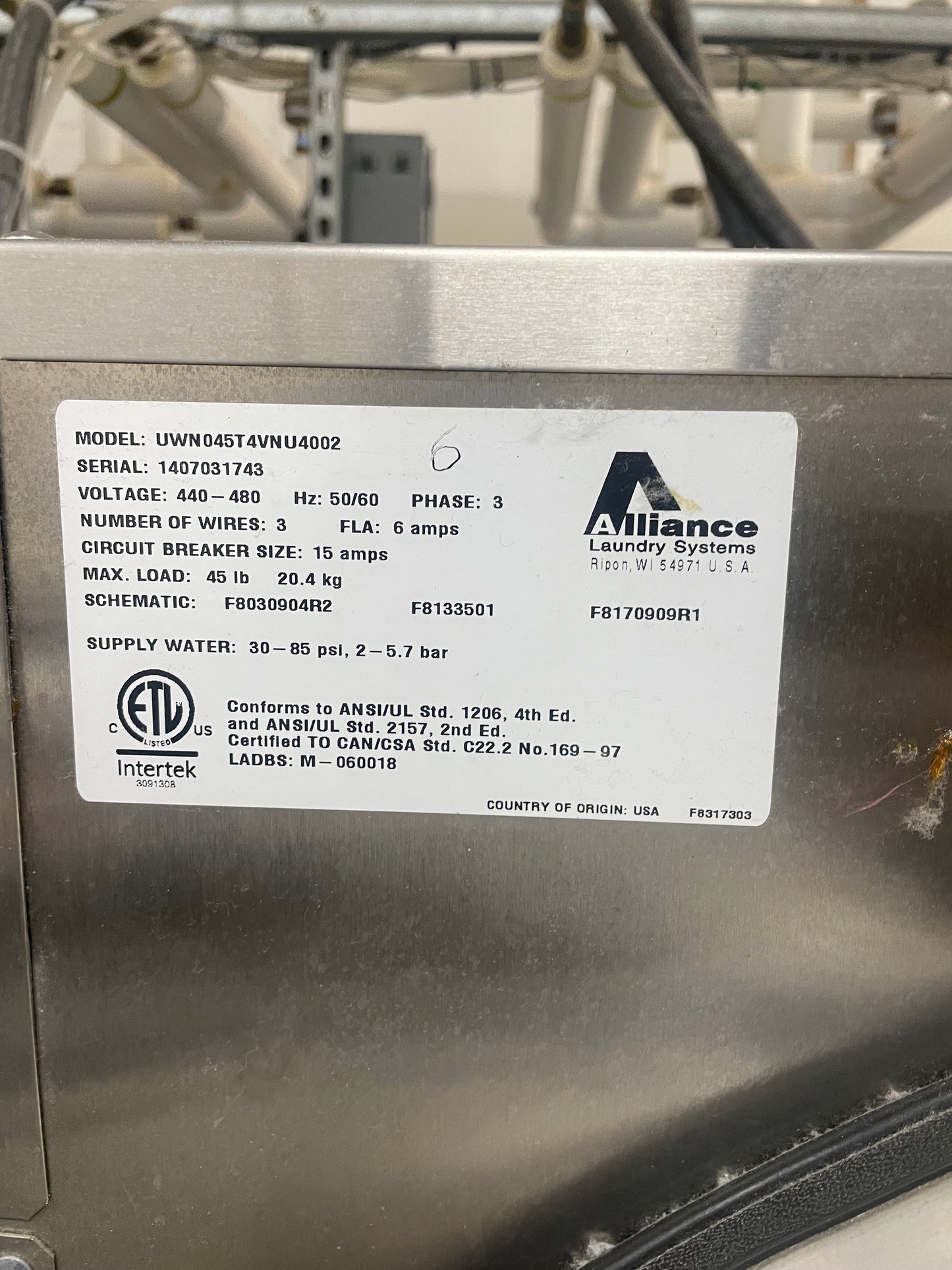 Unimac 45lb Washer UWN045T4VNU001