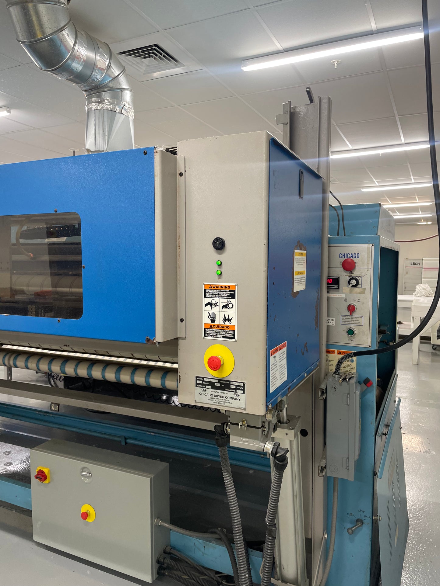 Chicago Ironer GX24-120-R with OPL Feeder