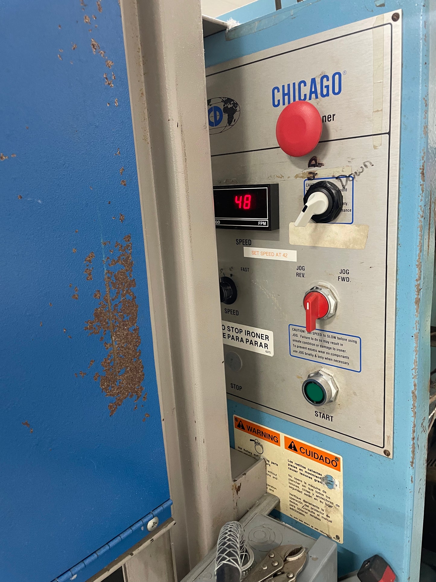 Chicago Ironer GX24-120-R with OPL Feeder