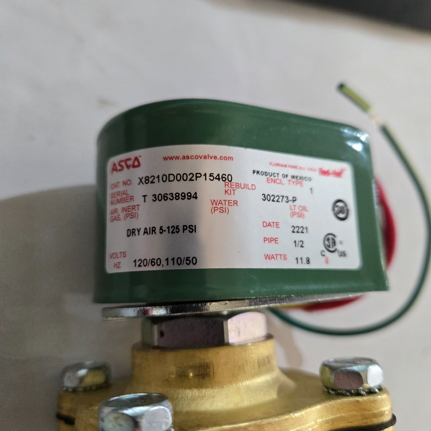 GA Braun 022300012 VALVE SOLN 1/2 ASCO 120V