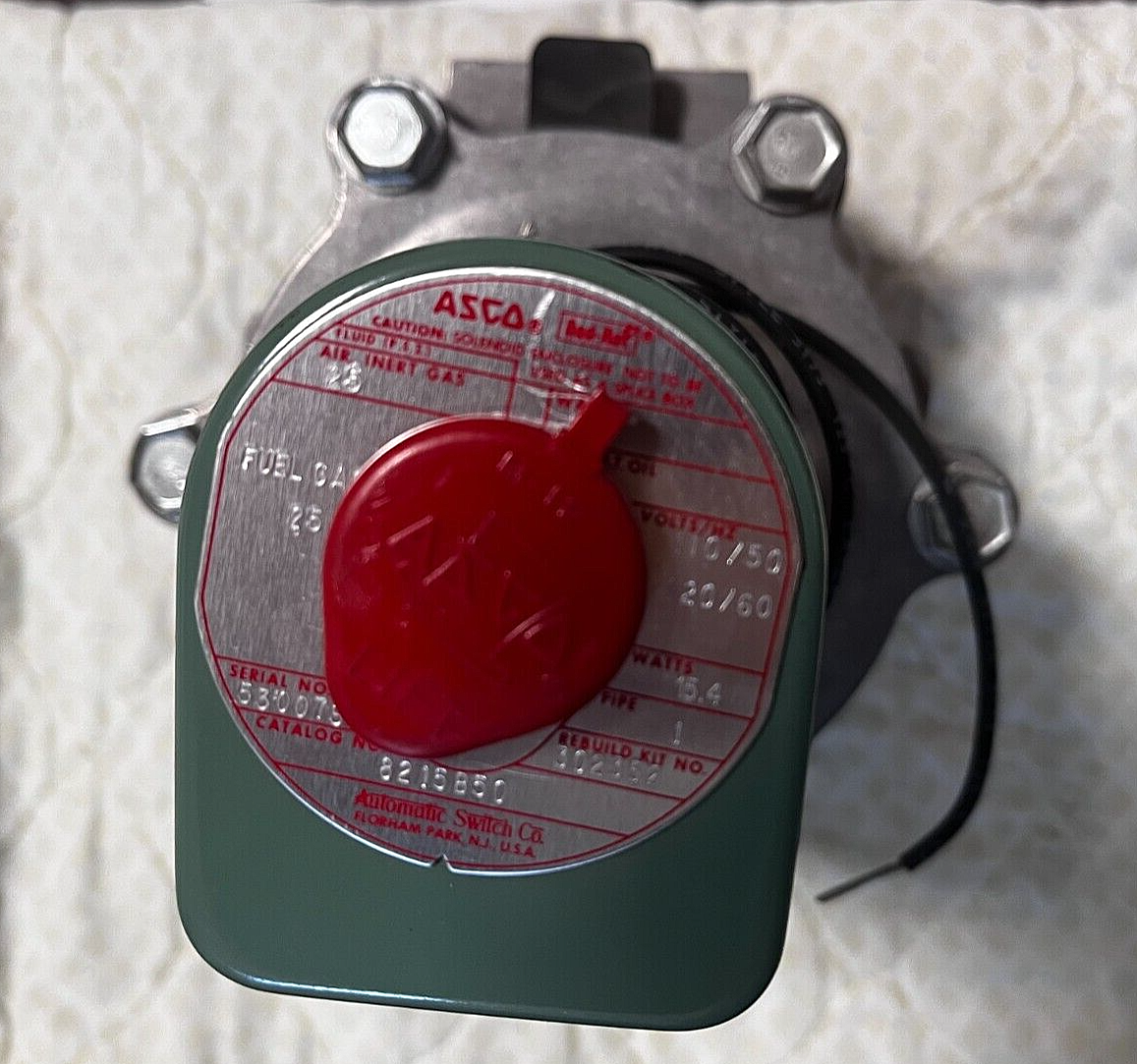 ASCO REDHAT 8515B50 1" Aluminum Solenoid GAS Valve, 1,119,000 BtuH Max air inert