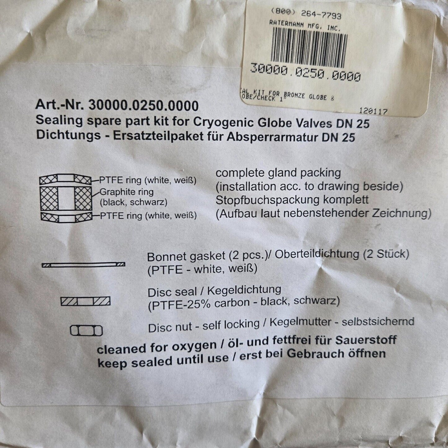 30000.0250.0000 Sealing Spare Part Kit