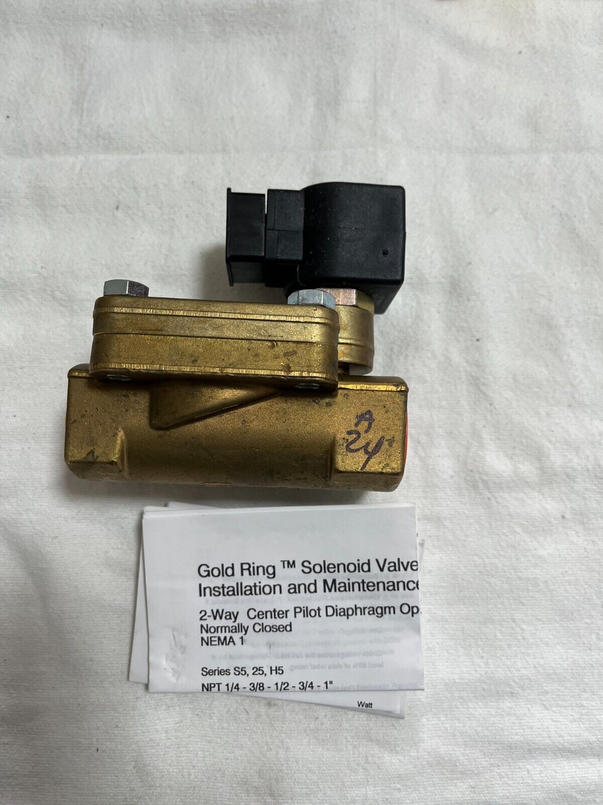 Parker 16F25C2164ACFPH03 Diaphragm Pivoted Edge 2-Way Solenoid Valve 1" NPT Norm