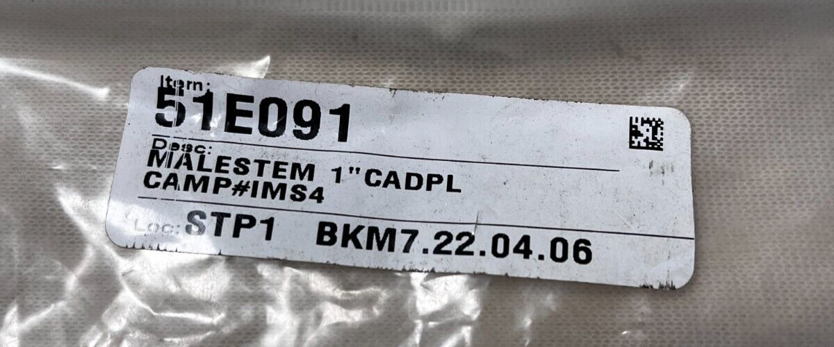 51E091, Male Stem 1" Cadpl, Campbell IMS-4