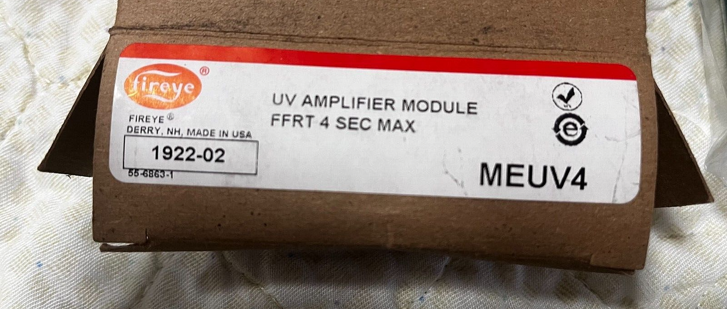 Fireye MEUV4 UV AMPLIFIER MODULE FFRT 4 SEC MAX 0418-01