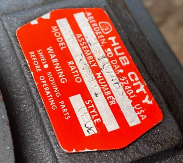 G.A. Braun Delta Ironer Gearbox (031300027A) double reduction "Hub City" MDL5