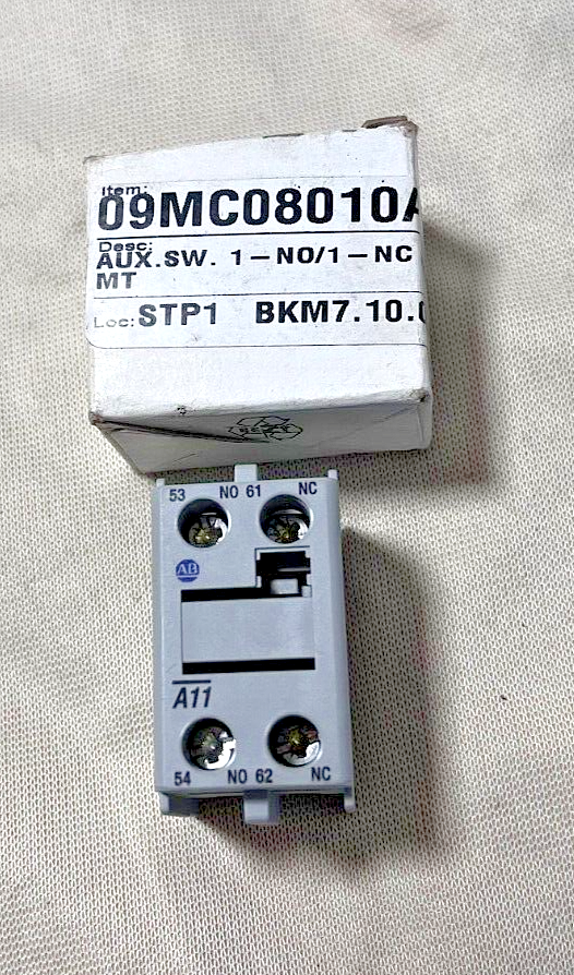 09Mc08010A - Aux.Sw. 1-No/1-Nc Front Mt - Pellerin Milnor