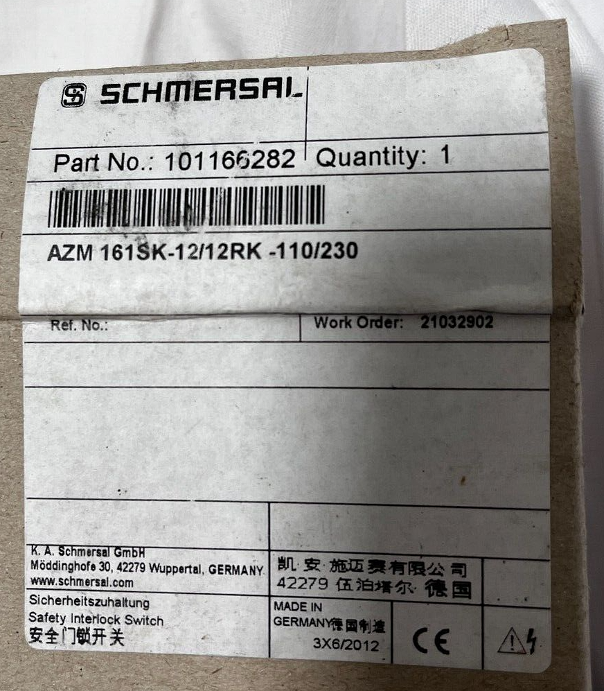 Schmersal (101166282)KEYED SOLENOID INTERLOCK,AZM161SK1212RK110230