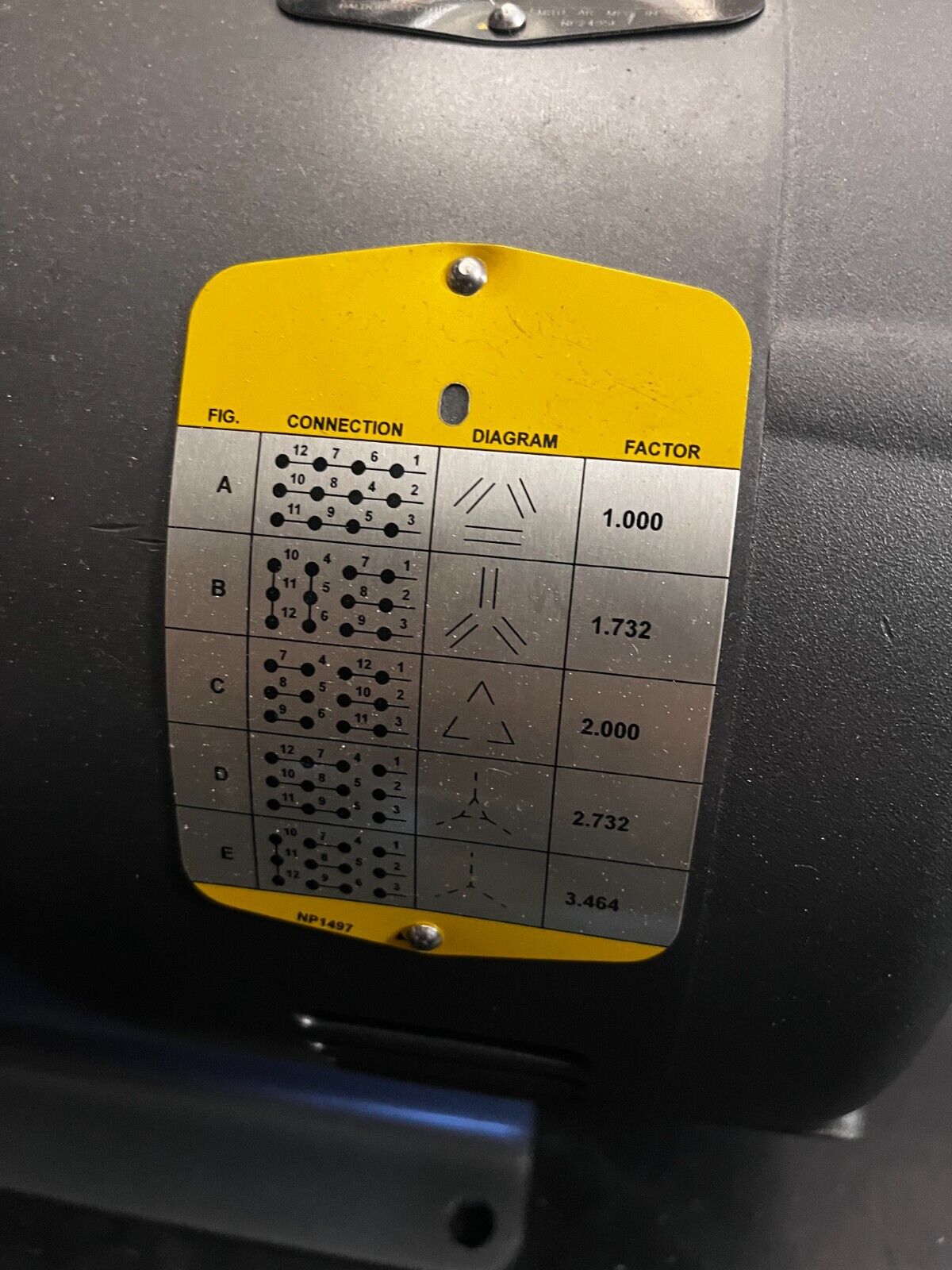 39G820Aah - 10Hp 4P 208/240/6+220/380/5 Od - Pellerin Milnor