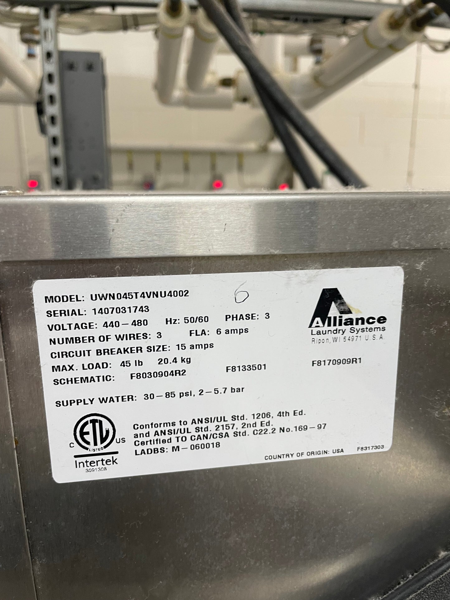 Unimac 45lb Washer UWN045T4VNU001