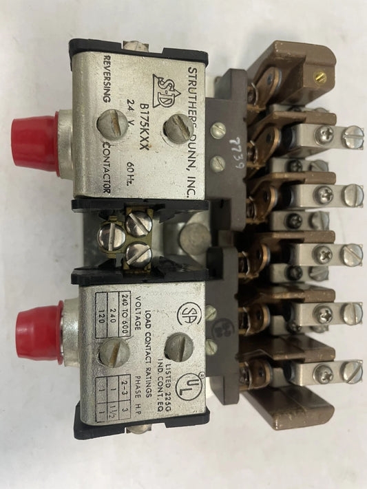 New Schneider #B175KXX Contactor Reversing 24V, 50/60 CY, 2-3PH/3HP